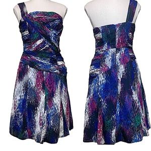 ET VOUS: One Shoulder Watercolor Dress - Size 10